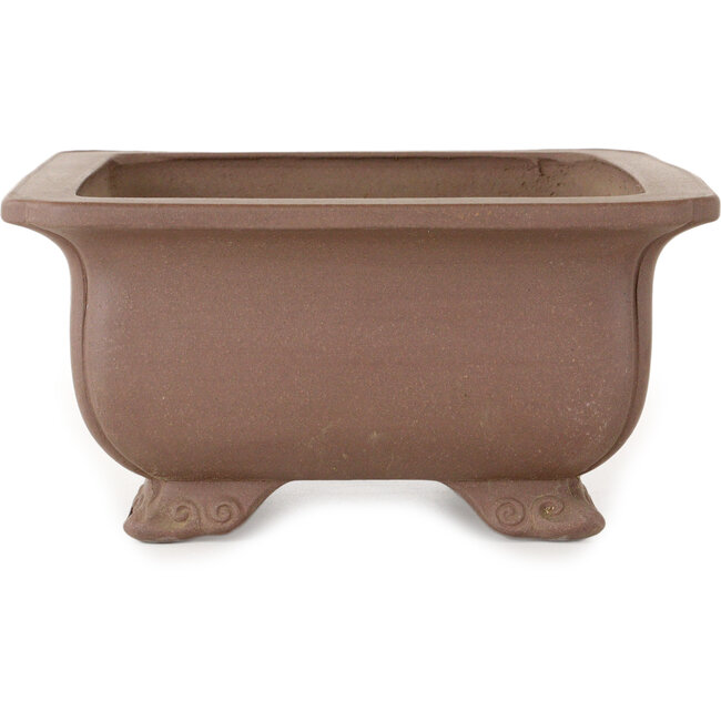 Vaso bonsai rettangolare non smaltato di Keizan - 285 x 220 x 100 mm