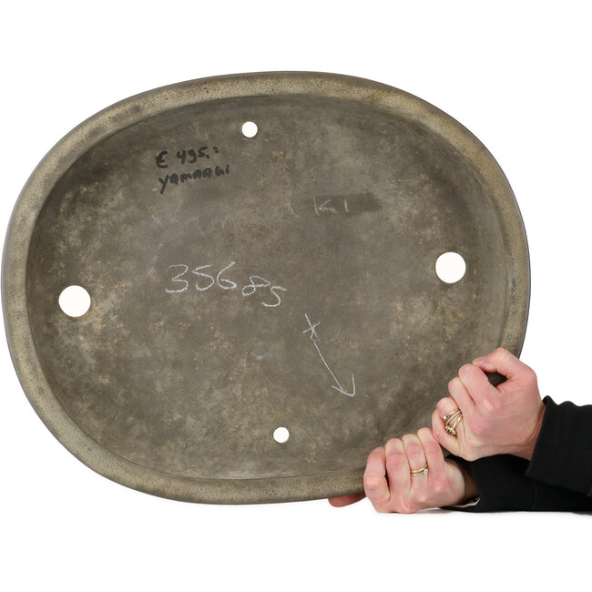 Vaso bonsai ovale non smaltato di Yamaaki - 498 x 407 x 90 mm