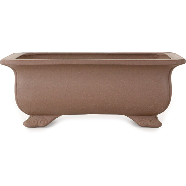 Maceta rectangular sin esmaltar para bonsái de Keizan - 285 x 220 x 100 mm