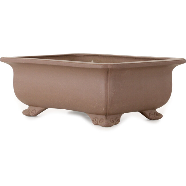 Rectangular unglazed bonsai pot by Keizan - 285 x 220 x 100 mm