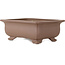 Rectangular unglazed bonsai pot by Keizan - 285 x 220 x 100 mm