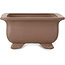 Rectangular unglazed bonsai pot by Keizan - 285 x 220 x 100 mm
