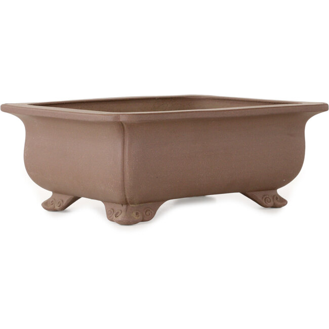 Pot à bonsaï rectangulaire non émaillé de Keizan - 285 x 220 x 100 mm