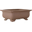 Pot à bonsaï rectangulaire non émaillé de Keizan - 285 x 220 x 100 mm