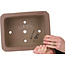 Pot à bonsaï rectangulaire non émaillé de Keizan - 285 x 220 x 100 mm
