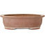 Oval unglazed bonsai pot by Suishoen Hekisui - 402 x 347 x 115 mm