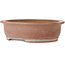 Oval unglazed bonsai pot by Suishoen Hekisui - 402 x 347 x 115 mm