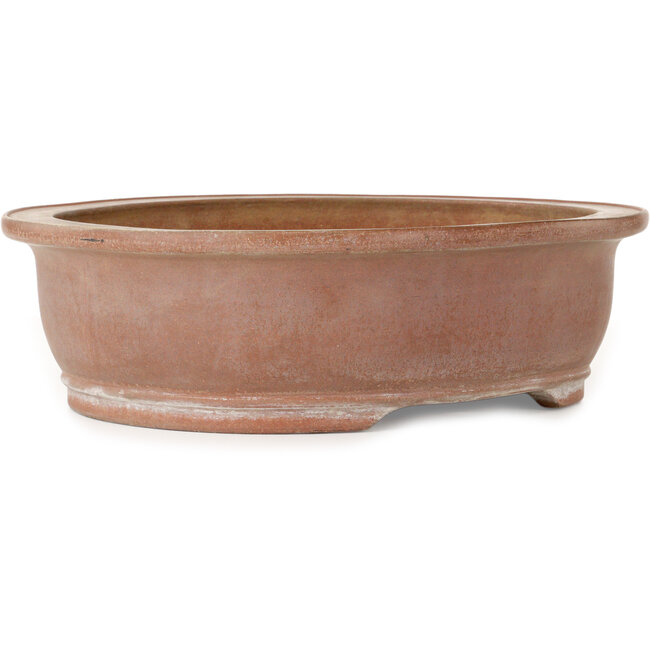 Maceta ovalada sin esmaltar para bonsái de Suishoen Hekisui - 402 x 347 x 115 mm