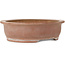 Oval unglazed bonsai pot by Suishoen Hekisui - 402 x 347 x 115 mm