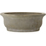 Oval unglazed bonsai pot by Kisen Ikkoudou - 423 x 335 x 110 mm