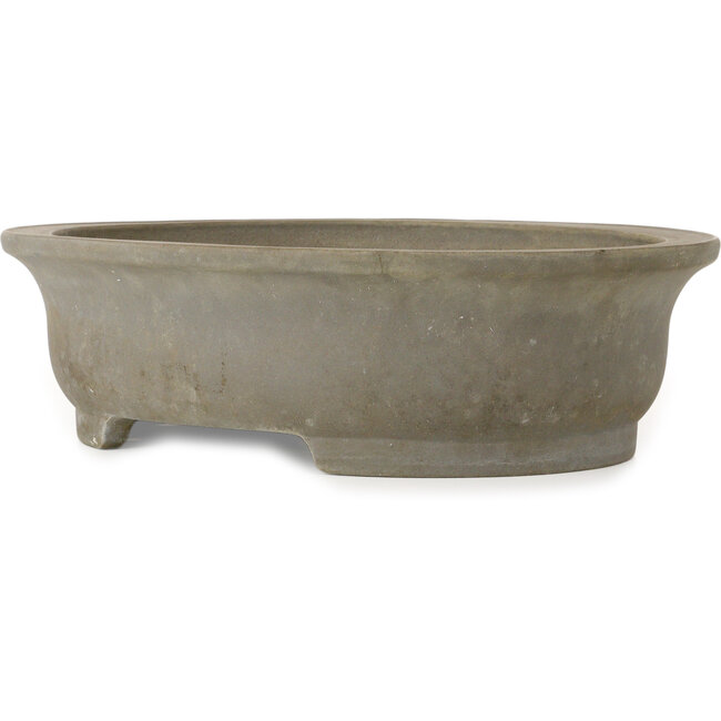 Pot à bonsaï ovale non émaillé par Kisen Ikkoudou - 423 x 335 x 110 mm