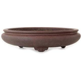 Tazan 358 mm round unglazed bonsai pot by Tazan, Tokoname, Japan