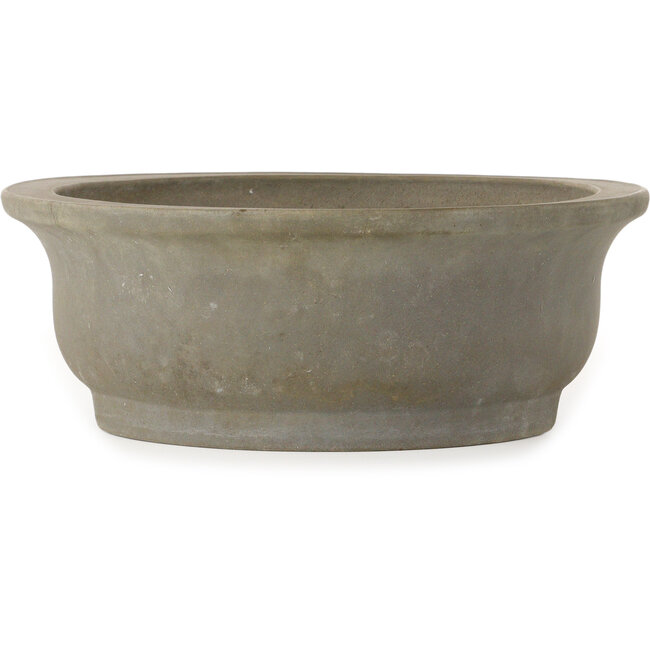 Ovale ongeglazuurde bonsaipot van Kisen Ikkoudou - 423 x 335 x 110 mm