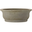 Ovaler, unglasierter Bonsaitopf von Kisen Ikkoudou – 423 x 335 x 110 mm