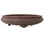 Round unglazed bonsai pot by Tazan - 358 x 358 x 87 mm