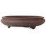 Round unglazed bonsai pot by Tazan - 358 x 358 x 87 mm