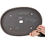 Ovale, ongeglazuurde bonsaipot van Keizan - 472 x 322 x 45 mm