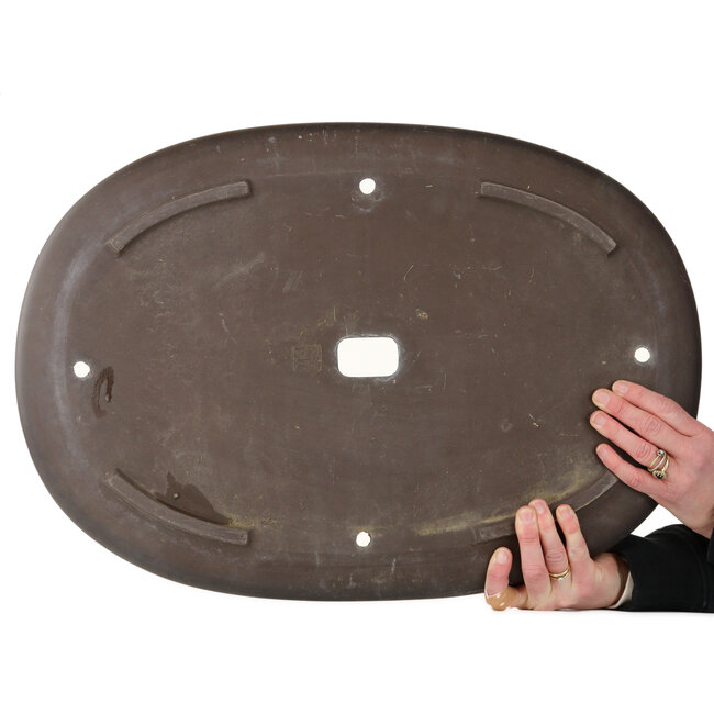 Pot à bonsaï ovale non émaillé de Keizan - 568 x 397 x 50 mm