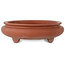 Oval unglazed bonsai pot - 395 x 345 x 95 mm