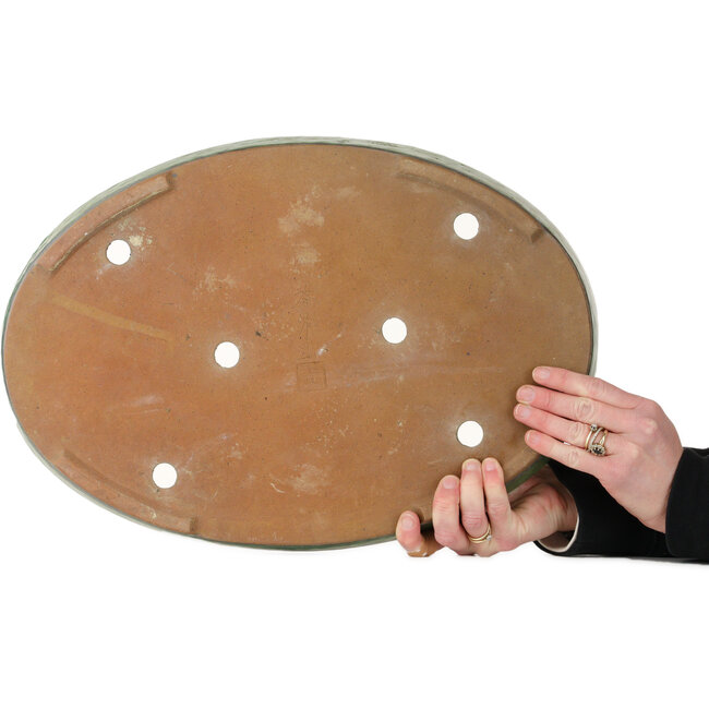 Pot ovale vert pour bonsaï de Shuhou - 460 x 320 x 40 mm