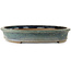 Ovale, turquoise bonsaipot van Suishoen Hekisui - 635 x 450 x 83 mm