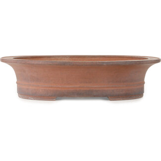 Seibun 475 mm oval unglazed bonsai pot by Seibun, Japan
