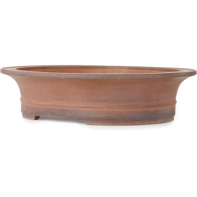 Pot à bonsaï ovale non émaillé de Seibun - 475 x 390 x 113 mm