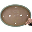 Maceta ovalada para bonsái de color verde azulado de Suishoen Hekisui - 635 x 450 x 83 mm