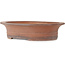 Oval unglazed bonsai pot by Seibun - 475 x 390 x 113 mm