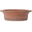 Oval unglazed bonsai pot by Seibun - 475 x 390 x 113 mm
