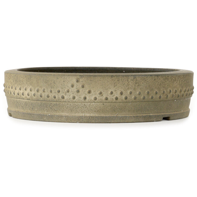 Pot à bonsaï rond non émaillé par Aiba Koyou - 348 x 348 x 80 mm