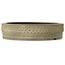 Ronde, ongeglazuurde bonsaipot van Aiba Koyou - 348 x 348 x 80 mm