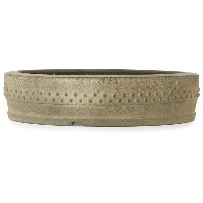Pot à bonsaï rond non émaillé par Aiba Koyou - 348 x 348 x 80 mm