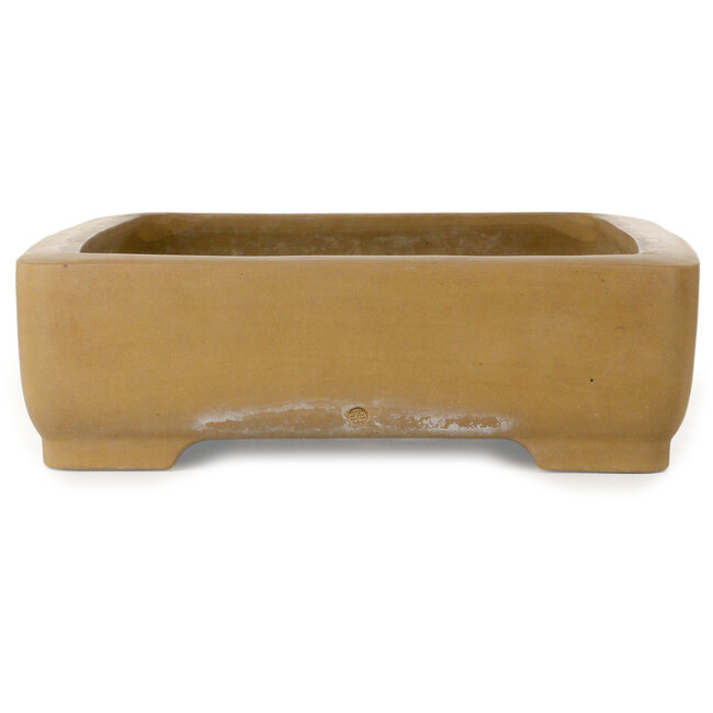 Maceta rectangular sin esmaltar para bonsái de Maruhei - 430 x 312 x 92 mm