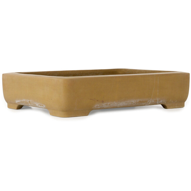 Maceta rectangular sin esmaltar para bonsái de Maruhei - 430 x 312 x 92 mm