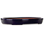 Oval dark blue bonsai pot by Seizan (Reihou, Kataoka Katsushi, master Seizan kiln) - 523 x 373 x 60 mm