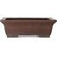 Pot à bonsaï rectangulaire non émaillé de Yamaaki Toshio (troisième génération) - 378 x 305 x 120 mm