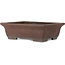 Rectangular unglazed bonsai pot by Yamaaki Toshio (third generation) - 378 x 305 x 120 mm