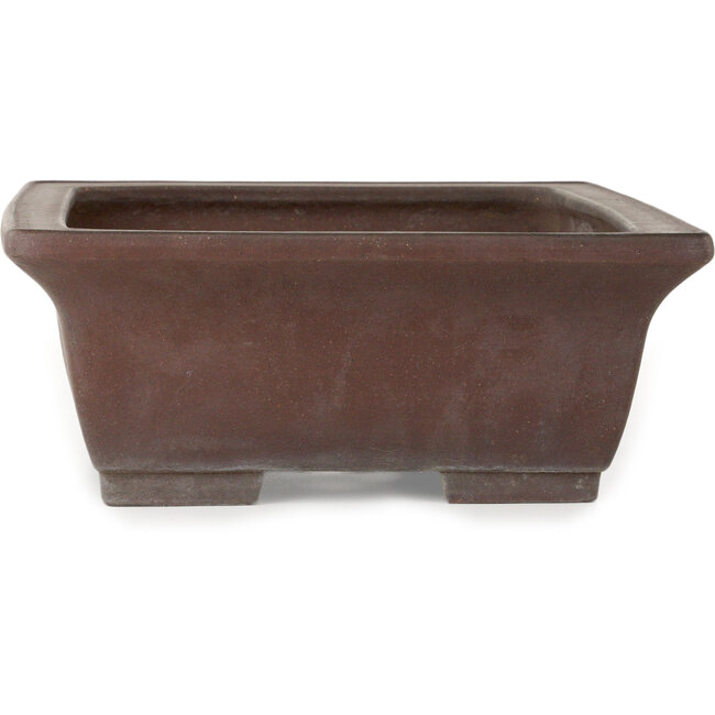 Pot à bonsaï rectangulaire non émaillé de Yamaaki Toshio (troisième génération) - 378 x 305 x 120 mm