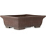 Rectangular unglazed bonsai pot by Yamaaki Toshio (third generation) - 378 x 305 x 120 mm