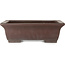 Rectangular unglazed bonsai pot by Yamaaki Toshio (third generation) - 378 x 305 x 120 mm