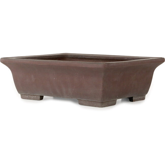 Rechteckiger, unglasierter Bonsai-Topf von Yamaaki Toshio (dritte Generation) – 378 x 305 x 120 mm