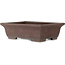 Pot à bonsaï rectangulaire non émaillé de Yamaaki Toshio (troisième génération) - 378 x 305 x 120 mm