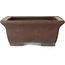 Rectangular unglazed bonsai pot by Yamaaki Toshio (third generation) - 378 x 305 x 120 mm