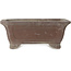 Square unglazed bonsai pot - 385 x 385 x 153 mm