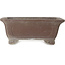Square unglazed bonsai pot - 385 x 385 x 153 mm
