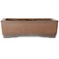 Rectangular unglazed bonsai pot by Gyouzan - 430 x 320 x 133 mm