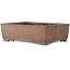 Rectangular unglazed bonsai pot by Gyouzan - 430 x 320 x 133 mm