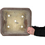 Pot à bonsaï carré non émaillé - 385 x 385 x 153 mm