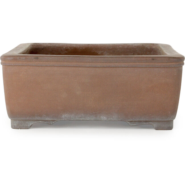 Rectangular unglazed bonsai pot by Gyouzan - 430 x 320 x 133 mm